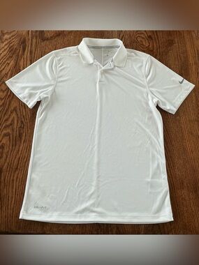 Nike Men's White Polo Performance Golf Shirt